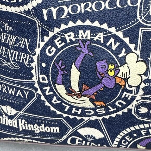 Disney Parks Dooney & Bourke Tote Bag 2017 Epcot Food Wine Festival Figment - Picture 5 of 15